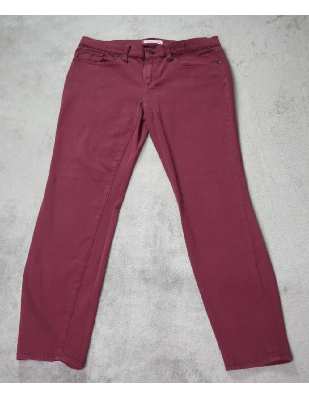 Madewell Skinny Skinny Jeans Women's 31 Burgundy Stretch Skinny Pants